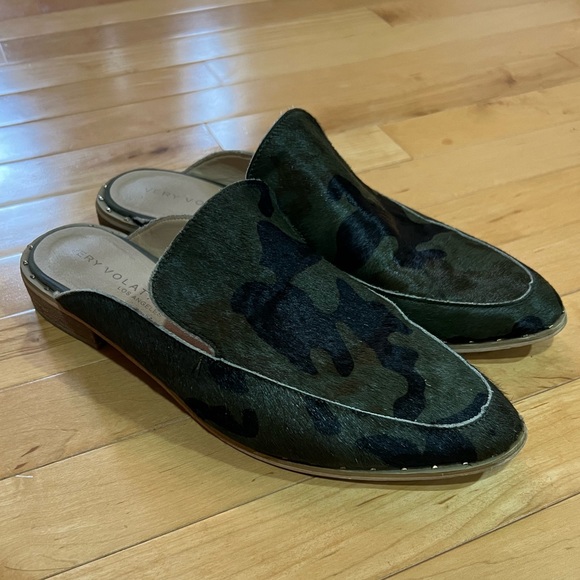 Very Volatile Atwood Camo Calf Hair Mules, 10 - Picture 2 of 8